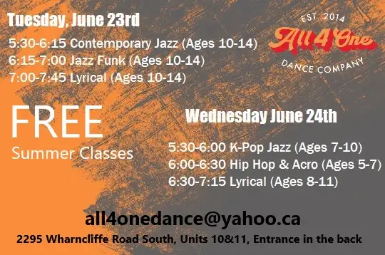 FREE Dance Class - June 23rd & June 24th