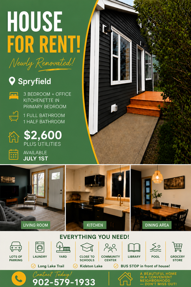 3 Bedroom House for Rent!