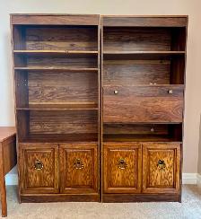 Two Matching Bookcases with Cabinet Storage – Sold as a Set!