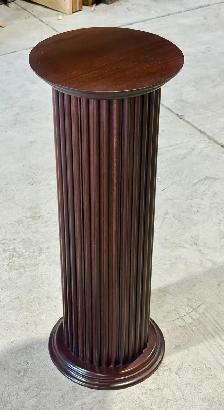 Contemporary Fluted Mahogany Pedestal