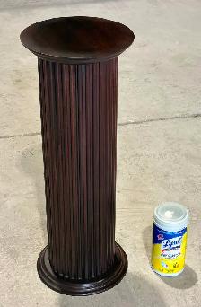 Contemporary Fluted Mahogany Pedestal - Photo 5