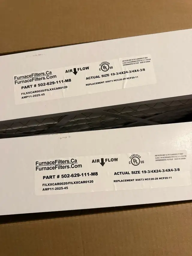 FurnaceFilters.Ca Replacement Filters 502-629-111-M8