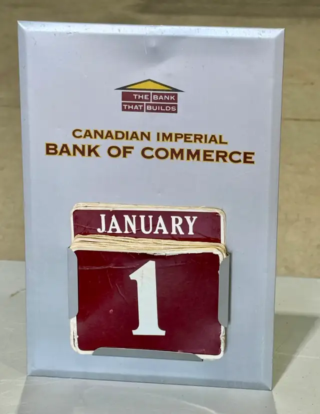 Metal Perpetual Wall Calendar Canadian Imperial Bank of Commerce
