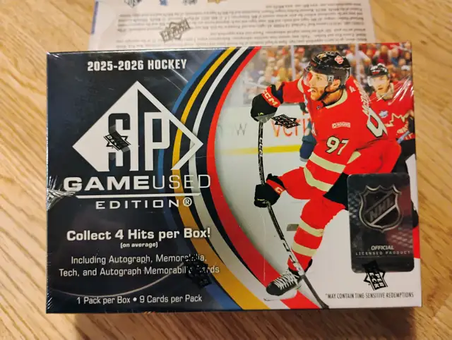 2025-26 SP Game Used Hobby Box SEALED
