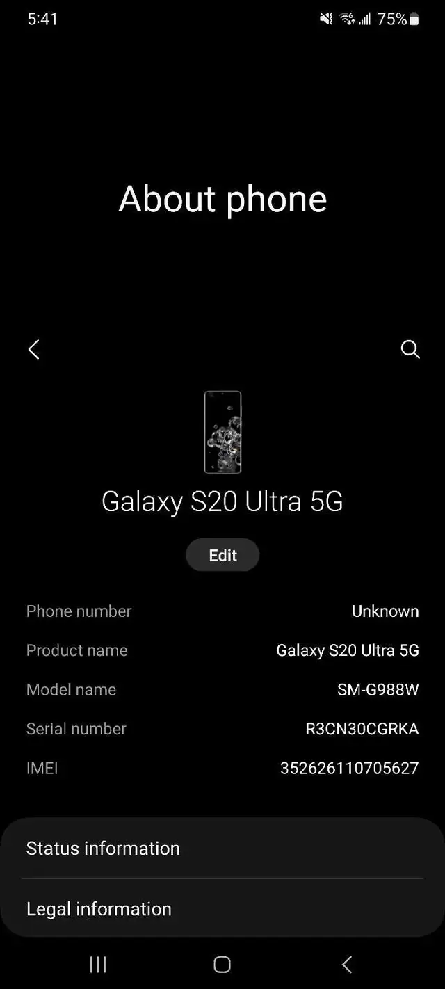 Samsung S20 5G ultra
