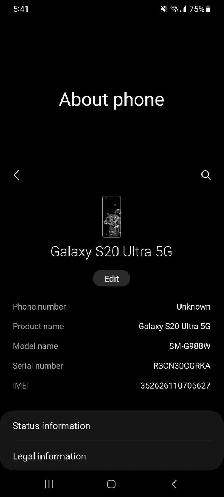 Samsung S20 5G ultra
