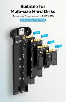 BRAND NEW EAGET M.2 SATA SSD ENCLOSURE USB 3.2 - Photo 3