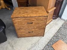Free delivery used Wood Filing Cabinet - 2 Drawer