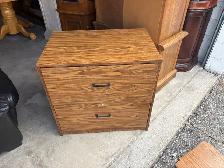 Free delivery used Wood Filing Cabinet - 2 Drawer - Photo 2