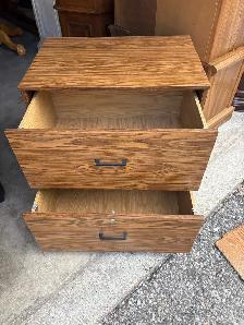 Free delivery used Wood Filing Cabinet - 2 Drawer - Photo 4