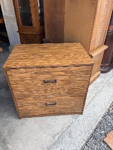 Free delivery used Wood Filing Cabinet - 2 Drawer - Photo 5