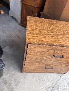 Free delivery used Wood Filing Cabinet - 2 Drawer - Photo 6