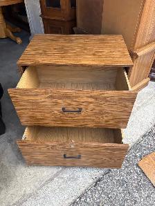 Free delivery used Wood Filing Cabinet - 2 Drawer - Photo 7