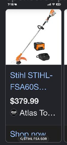 Brand New STIHL FSA 60R Motor Sense trimmer $300 firm.Save now - Photo 2