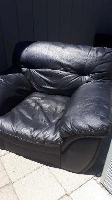 real leather chair