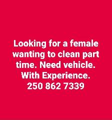 CLEANING JOB PART TIME