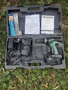 HITACHI cordless Drill, Two 18V Batteries  2 Concrete bits