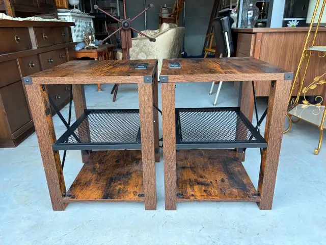 Rustic Side Tables with Extras