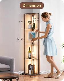 Étagère d'angle avec lumière LED - Photo 2