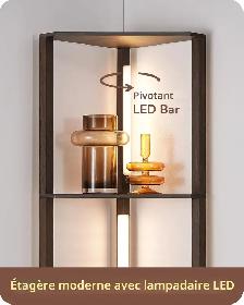 Étagère d'angle avec lumière LED - Photo 3