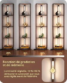 Étagère d'angle avec lumière LED - Photo 5
