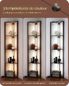 Étagère d'angle avec lumière LED - Photo 6