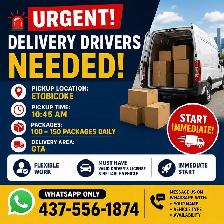 URGENT HIRING – DELIVERY DRIVERS NEEDED!