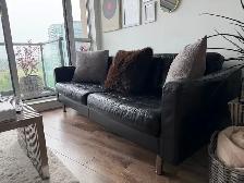 Black leather couch - Photo 3