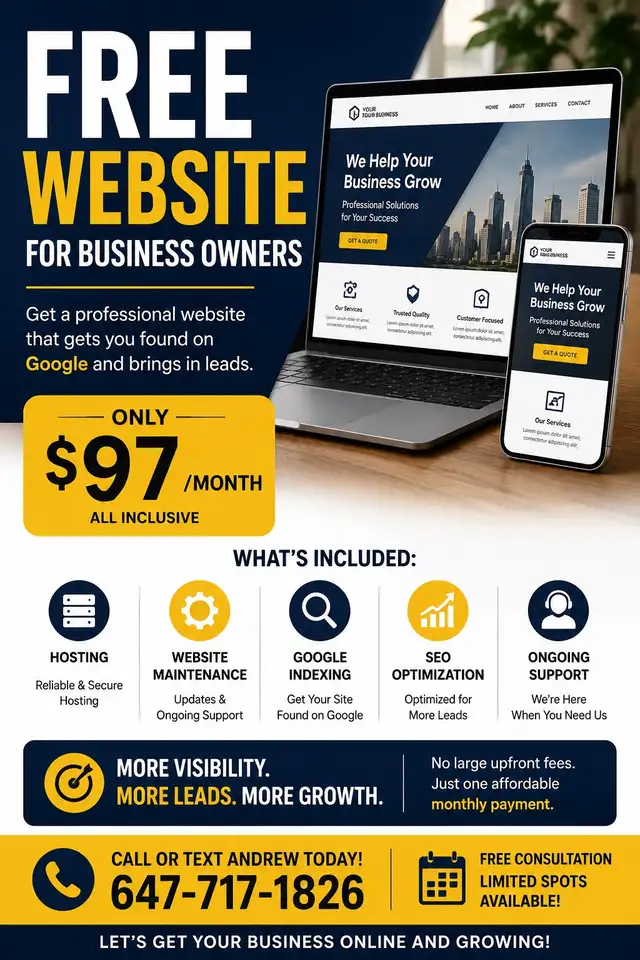 FREE WEBSITE FOR BUSINESS OWNERS