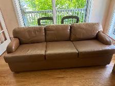 Free 7 ft comfy Italian leather sofa, Tuscany NW