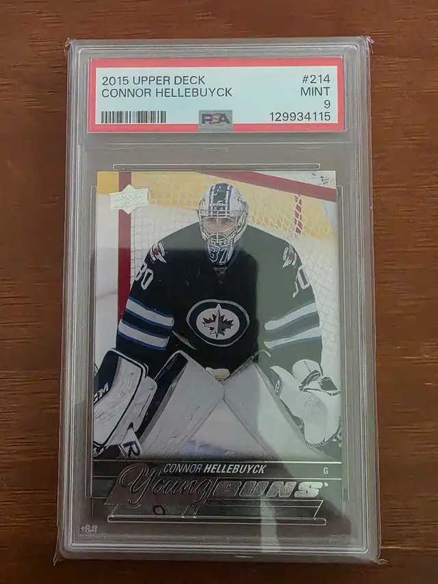 Winnipeg Jets Connor Hellebuyck Young Guns PSA 9 Hockey Card