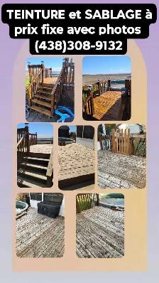 teinture de patio a prix fixe avec photos