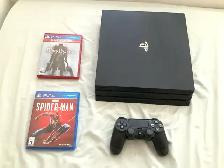 PS4 PRO 1TB toms with 2 games  controller HDMI cable power