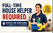 Full-Time House Helper Required – Mississauga