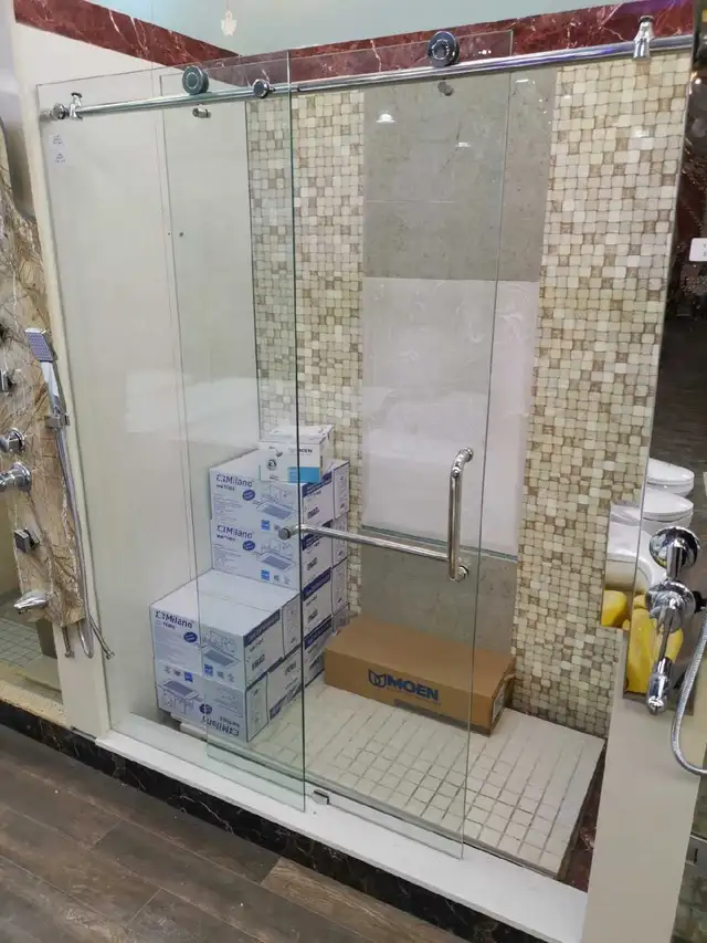 shower glass $249