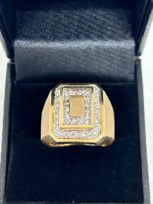 Double Frame Men’s Diamond Ring