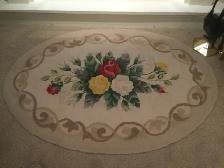 Traditional Hand Hooked Oval Rug