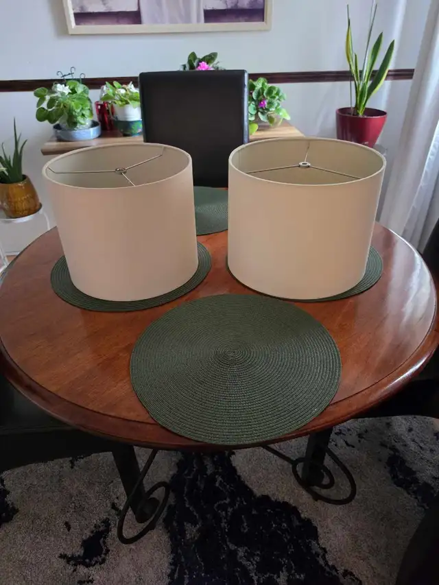 Beige lamp shades, like new