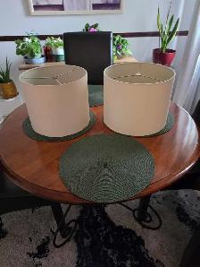 Beige lamp shades, like new
