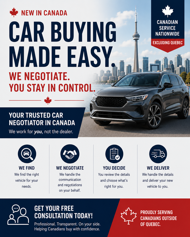 New Car Negotiator. All provinces except QC