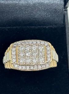 Men’s Two Tone Diamond  Ring