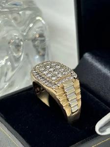 Men’s Two Tone Diamond  Ring - Photo 3