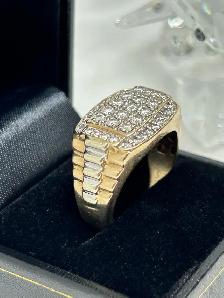Men’s Two Tone Diamond  Ring - Photo 4