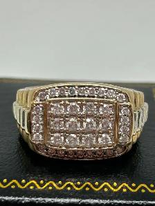 Men’s Two Tone Diamond  Ring - Photo 5