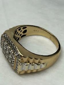 Men’s Two Tone Diamond  Ring - Photo 8