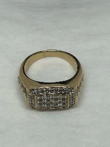 Men’s Two Tone Diamond  Ring - Photo 9