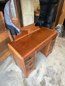 Free delivery antique Vintage Vanity Desk with Mirror - Photo 4