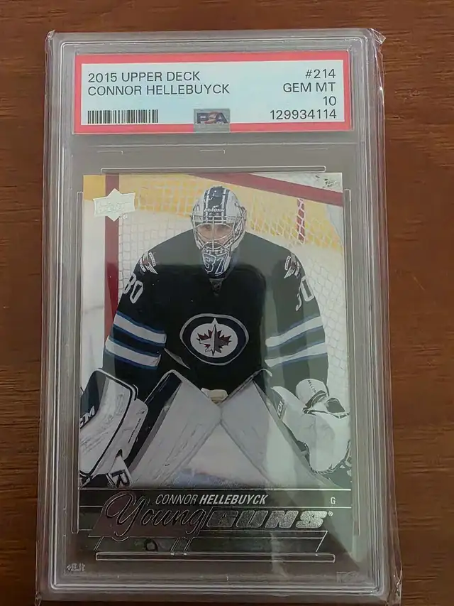 Winnipeg Jets Connor Hellebuyck Young Guns PSA 10 Hockey Card