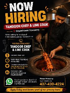NOW HIRING – Tandoor Chef & Line Cook (Part-Time) | Downtown Tor