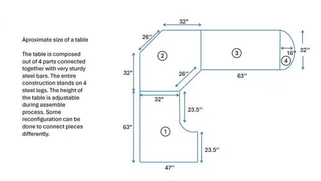 Large office desk / workstation.